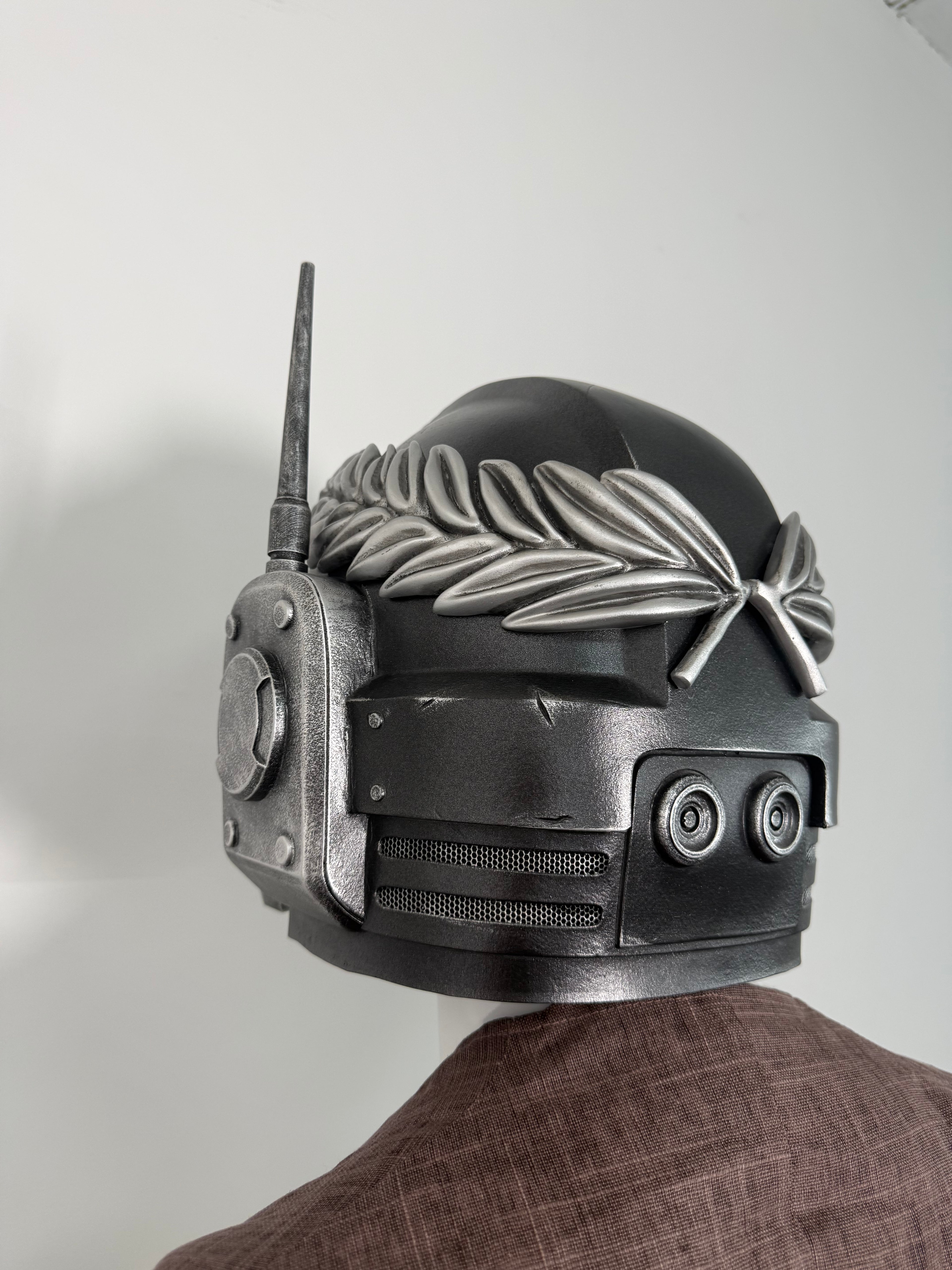 1:1 Wearable Warhammer 40K Black Templars Veteran Laurel MK10 Comms LED Helmet Prop Replica
